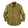 Slim Fit Linen Shirt Olive XL