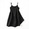 Linen Midi Dress Black S