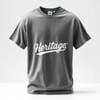Heritage Script Tee Gray L