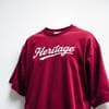 Heritage Script Tee Burgundy L
