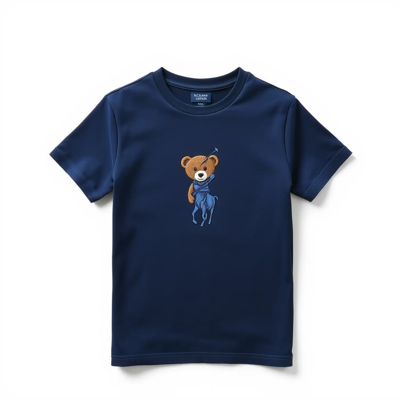 Polo Bear Embroidered Tee White S - 2